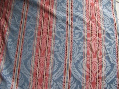 COUPON STYLE TOILE MATELAS MOTIFS MOTIFS TONS GRIS BLEU OCRE ROUGE - M 1/1 - Photo 1/4