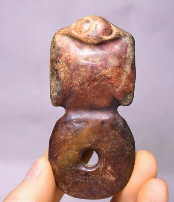 Amuleto de águila animal tallado jade antiguo cultura china Hongshan de 7 cm Yu Bi Foto 1 de 4