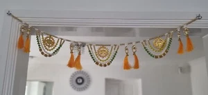 Indian Elephant Beaded Door Wall Hanging Toran For Good Health Wealth Luck - Picture 1 of 3