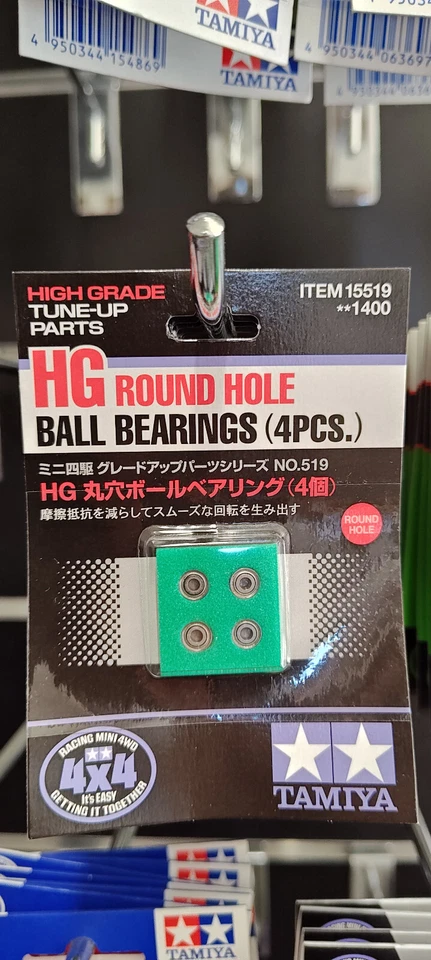 Tamiya Mini 4wd Accessori TA 15519 SET CUSCINETTI HG FORO TONDO (4)