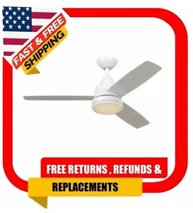 Caprice 52 in. Integrated LED Indoor Matte White Ceiling Fan with Light Kit - Picture 1 of 10