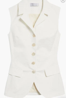 Chaleco RENAISSANCE Leila Talla 6 (IT 42) Off White Nuevo con Etiquetas Hecho en Italia Precio de venta sugerido por el fabricante $600 Foto 1 de 4