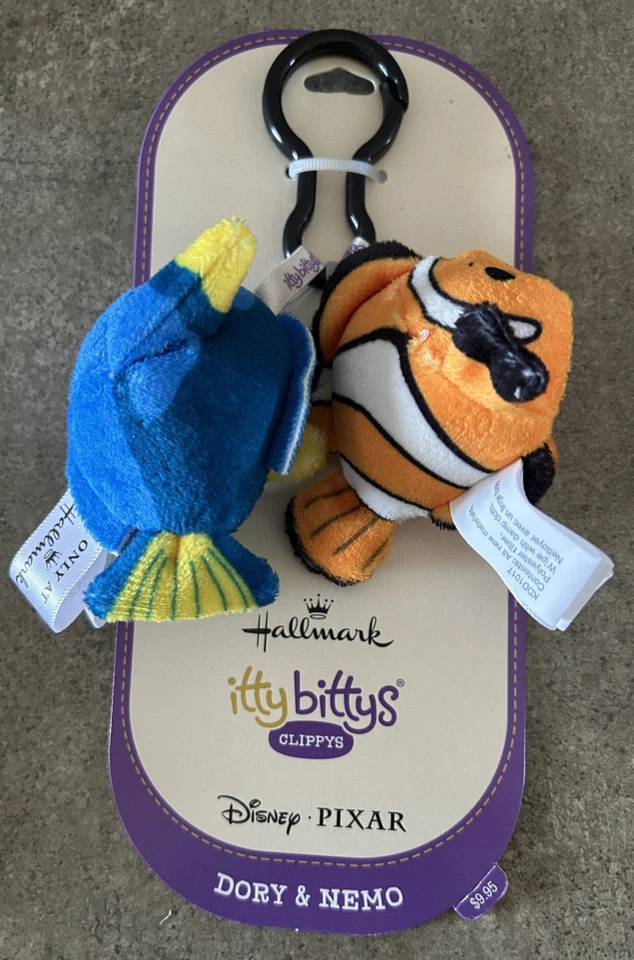 NWT Hallmark Disney Pixar Itty Bittys Clippys Dory & Nemo Fish Foto 1 de 1