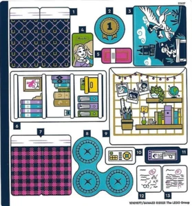 LEGO STICKER SHEET FOR 41740 ALIYA'S ROOM From Set New - Picture 1 of 1