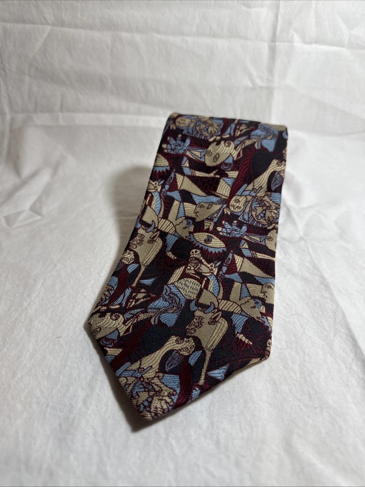 Corbata de cuello Picasso de nailon pintura rostros vintage retro colección museo años 60 70 Foto 1 de 4