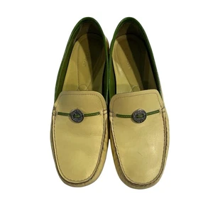 Cole Haan gelbe Driving Halbschuhe Damengröße 7B grüner Akzent - Bild 1 von 12