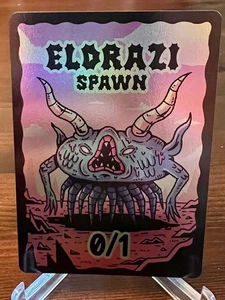Wizard Of The Barge Magic The Gathering Foil Eldrazi Spawn 0/1 Token Kickstarter - Picture 1 of 2