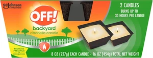 OFF! Backyard Citronella Scented Candle, Ambiance Enhancing Centerpiece, Burns f - Picture 1 of 11