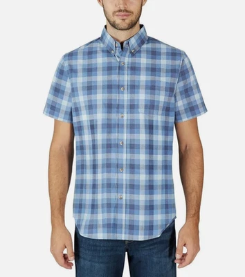 Lee Men Short Sleeve Woven Shirt, Indigo, Medium - Image 1 of 4