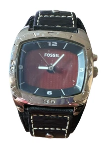 Fossil Kaleido AM-3696 Vintage Mens Watch w/ Color Changing Dial Black/Red Works - Picture 1 of 7