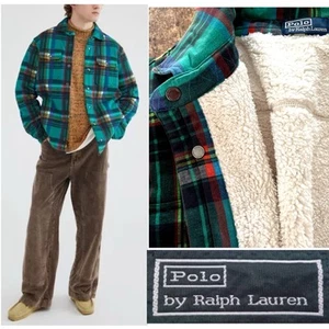 NWT $228 Polo Ralph Lauren Sun Valley Green Plaid Fleece Shirt Jacket 2LT Snaps - Picture 1 of 12