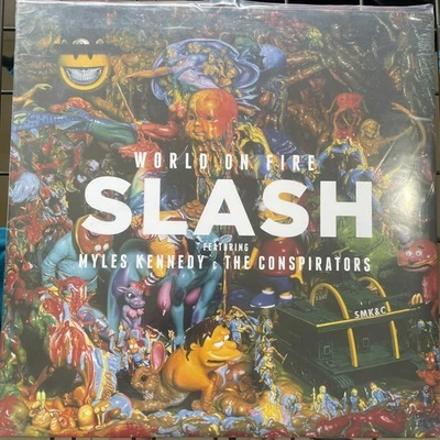 SLASH - World on Fire Ft. Myles Kennedy Red Coloured Vinyl 2LP New & Sealed - Image 1 of 4