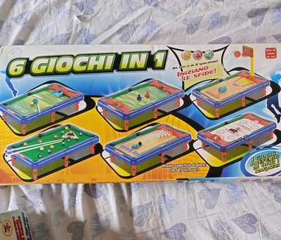🥌Set GIOCHI 6 IN 1 Teorema – BILIARDO, CALCIO, BOWLING, BASKET , GOLF E HOCKEY! - Immagine 1 di 3