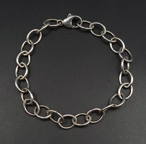 Oval Link Starter Charm Bracelet - Sterling Silver - 8.25" - 13.9g - Used - Picture 1 of 5