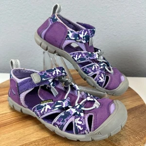 KEEN Big Kids Seacamp II CNX Sandal SZ 1 Swimming Summer Purple Camo Hiking - Picture 1 of 6