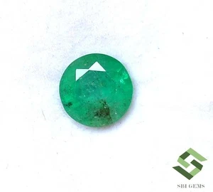 7.75 mm Certified Natural Emerald Round Cut 1.61 CTS Untreated Loose Gemstone - Picture 1 of 8