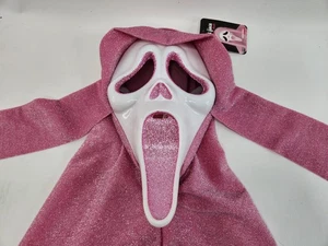 Scream Ghost Face Pink Glitter Mask Official Fun World Ghostface Stab Halloween - Picture 1 of 7