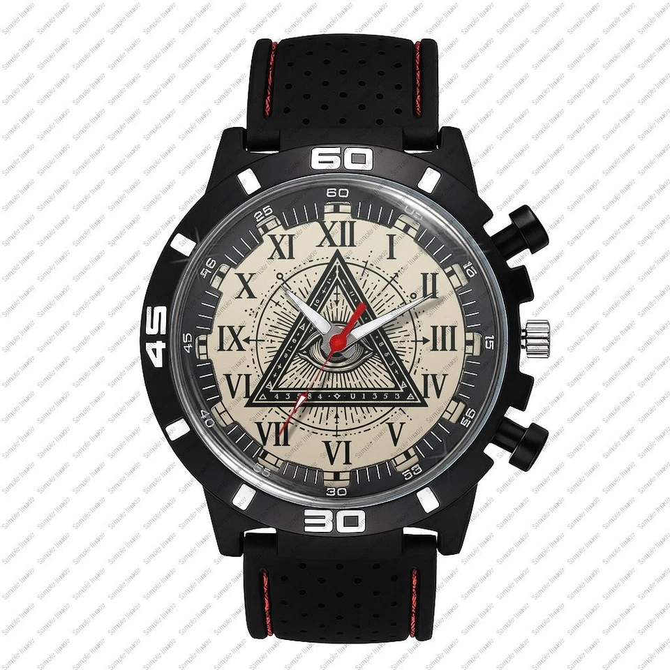 Illuminati Freemason Beautiful #2 GT STYLE Sporty Wrist Watch - Photo 1/1