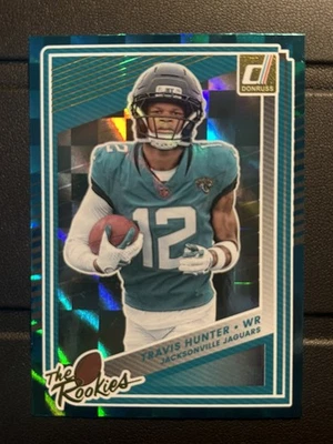 2025 Panini Donruss - The Rookies Travis Hunter #3 (RC) Jaguars Teal Color Match - Image 1 of 2