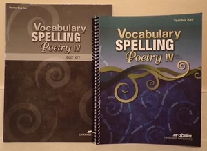 A Beka Vocabulary Spelling Poetry IV 5th Ed. - Teacher Key, Teacher Quiz Key - Picture 1 of 5