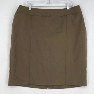 Falda profesional Talbots Petites para mujer 16WP verde oliva detalles de costura abertura trasera - Imagen 1 de 7