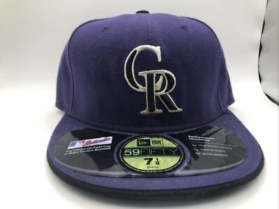 New Era 5950Colorado Rockies Old Logo Fitted Baseball Hat Cap sz 7 1/8 59 fifty - Image 1 of 4