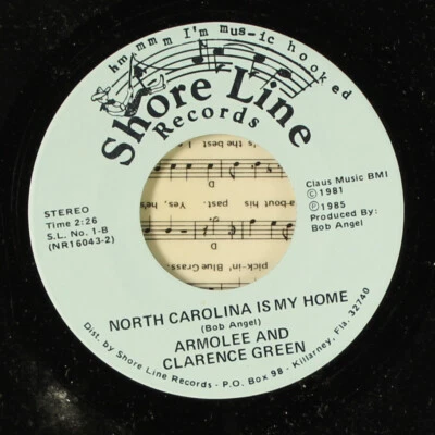 ARMOLEE & CLARENCE GREEN: legend of bill monroe SHORELINE 7" Single 45 RPM - Image 1 of 2