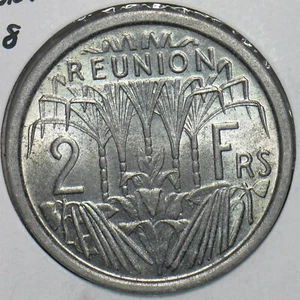 French Colonies 1948 2 Francs Reunion 297823 combine shipping - Picture 1 of 2