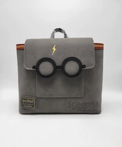 LOUNGEFLY Harry Potter Convertible Mini Backpack Crossbody Gryffindor Gray - New - Picture 1 of 8