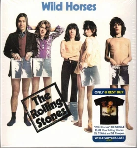Wild Horses CD Single + Rolling Stones XL T-Shirt (2015 Best Buy Exclusive) NEW - Imagen 1 de 2