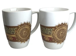 Corelle Coordinates Bamako Porzellan 10 Oz. Kaffee Tee Tassen 2er Set - Bild 1 von 6