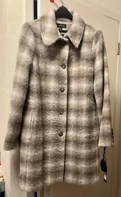 Katherine Kelly Gray Plaid Coat-Large - Image 1 of 4
