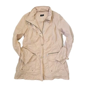 Premium Marke Basler Black Label Windbreaker Jacke Mantel Gr. 14 beige gerafft. - Bild 1 von 8
