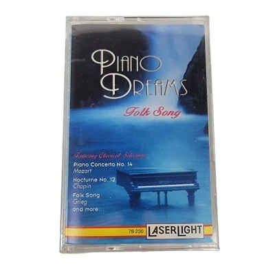 VTG 1996 LaserLight Piano Dreams Folk Song Cassette Tape Music Mozart NEW! - Image 1 of 4