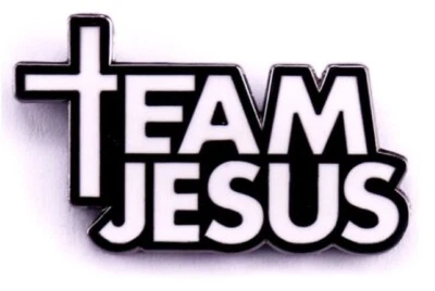 Religious Christian Bible Black Team Jesus Jewelry Enamel Team Jesus Lapel Pin - Image 1 of 4