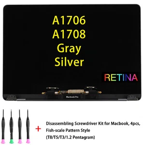 OEM For MacBook Pro 13.3'' A1706 A1708 LCD Screen Display Replacement+Top Cover - Picture 1 of 13