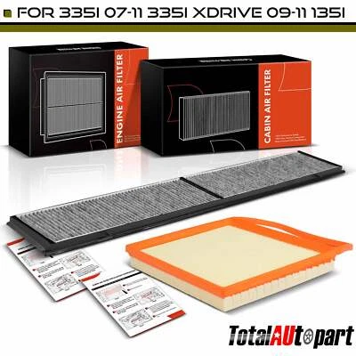 Nuevo filtro de aire de cabina de motor y carbón activado para BMW E87 Serie 1 M 135i 335i Foto 1 de 4