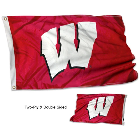 Wisconsin Badgers Banner Flag University Double Sided Cover