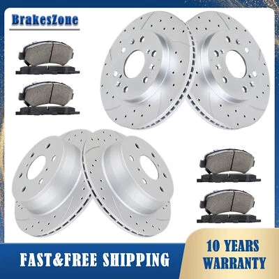 ​Pastillas de rotores de freno delanteros y traseros aptas para Cadillac Escalade ESV 2015-20 perforadas Foto 1 de 4