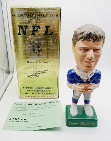 Sam Inc Drew Bledsoe New England Patriots Bobblehead Numbered 1099 of 3000 Cover
