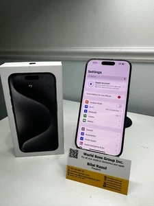 Apple iPhone 15 Pro - 128GB Black Titanium - Unlocked -Physical SIM - Photo 1 sur 5