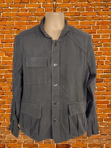 MENS NICE COLLECTIVE SIZE XLARGE DARK KHAKI BUTTON UP LIGHT UTILITY COAT JACKET - Picture 1 of 5