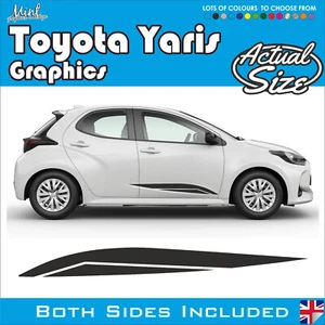 Toyota Yaris rayas laterales 3/5 puertas gr jdm calcomanías pegatinas gráficos SIN P&P 001 - Imagen 1 de 5