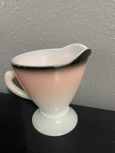 Vintage, 1950’s Hazel Atlas Creamer, Ombre Pink, Black, White, MCM - Picture 1 of 7