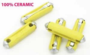 Fusible de cerámica, 5 amperios, hecho alemán, ""amarillo", Porsche 356, 911, 912, 914, 944 - Imagen 1 de 2