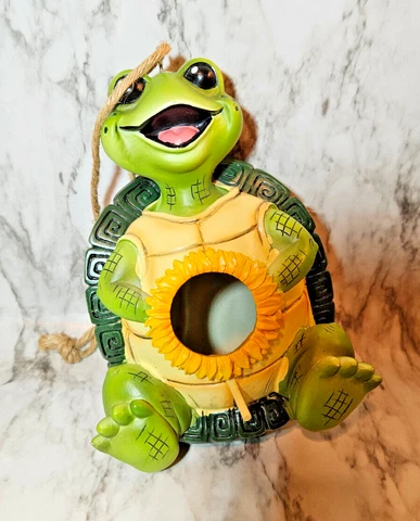 Happy Jolly Turtle Bird House Sunflower Bird Feeder Outdoor Garden Decor Hanging Cover