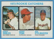 1973 Topps Rookie Catchers - Sergio Robles/George Pena/Rick Stelmaszek #601