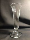 Reims France Clear Glass Vase. 6 1/2 Inches Tall. Used, In Very Good Condition