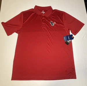 Fanatics Houston Texans Men’s Polo Shirt Red NFL Team Logo Top XL Extra Large - Picture 1 of 5