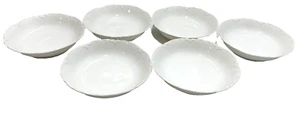 Haviland Limoges White Ranson Berry Fruit Dessert Bowls 5" c.1894-1931 set/6 - Picture 1 of 11